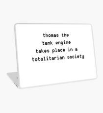 thomas the tank engine takes place in a totalitarian society Laptop Skin