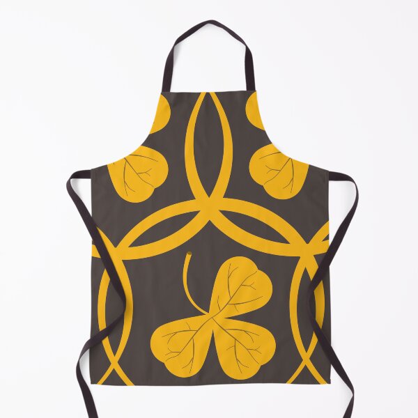 Item preview, Yellow Shamrock Leaf Pattern on Grey Background designed and sold by DKdesigns27.
