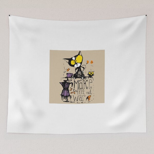 Item preview, Copia de Gato negro dice: haz café, no la guerra designed and sold by manuelunsui.