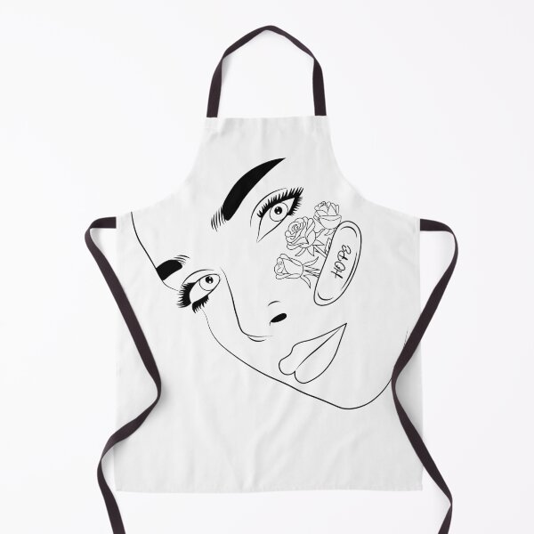 Item preview, Flower girl black line art, inspiring girl black -white design designed and sold by KissedbyArt.