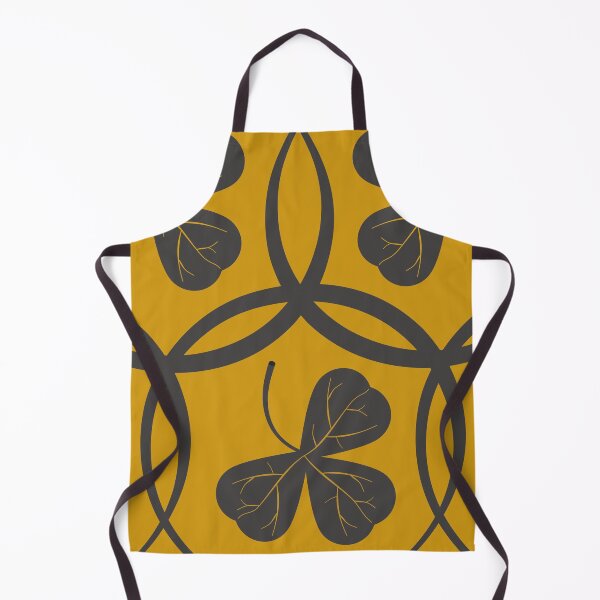 Item preview, Grey Shamrock Leaf Pattern on Yellow Background designed and sold by DKdesigns27.