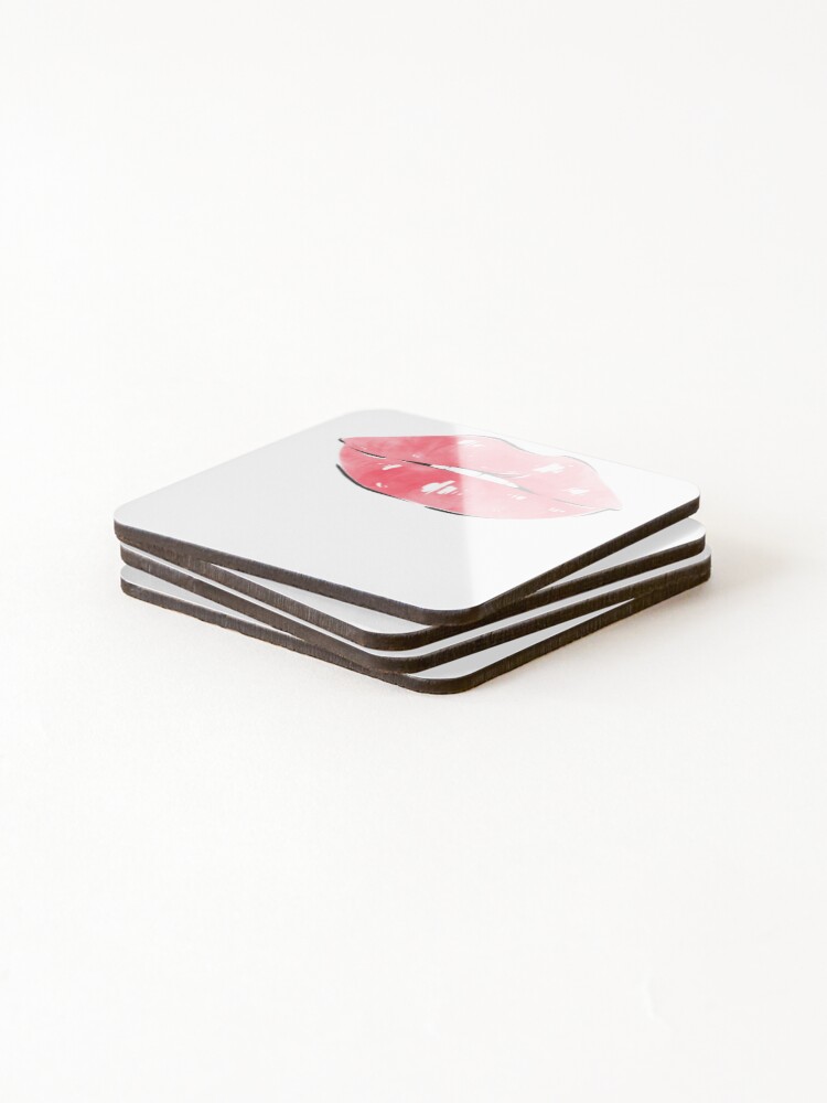 Thumbnail 4 of 5, Coasters (Set of 4), lips designed and sold by RheaRealm.