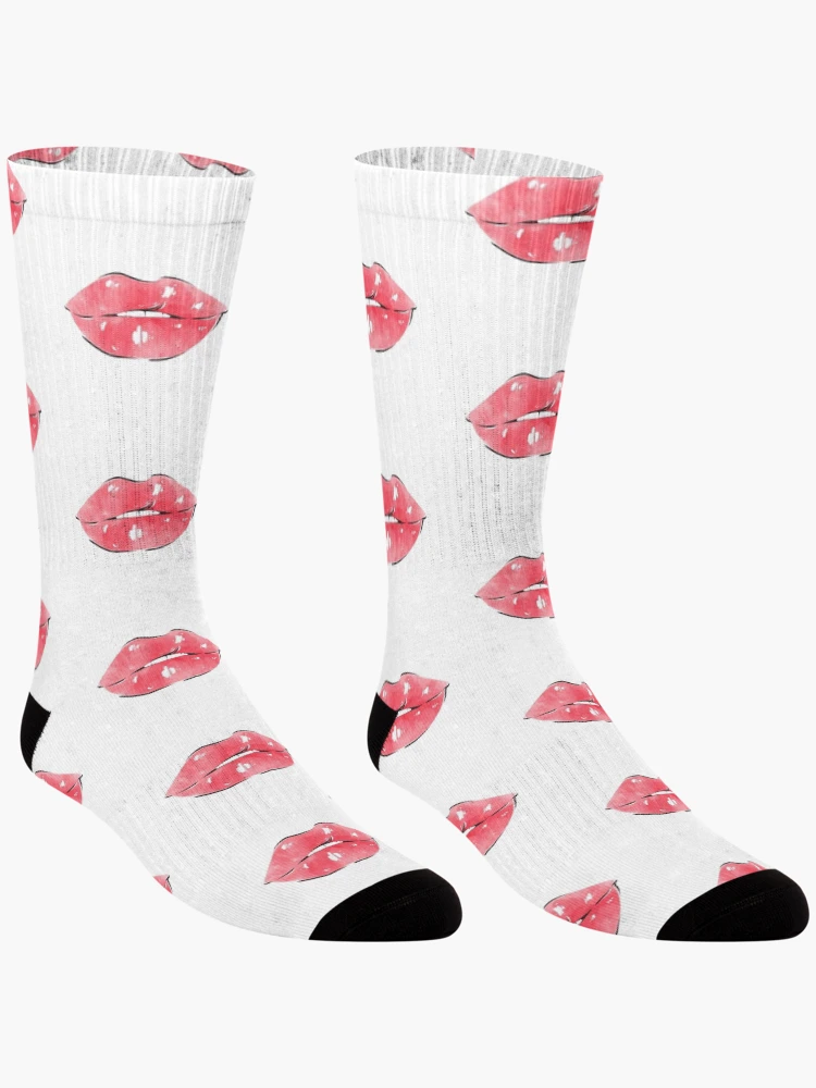 Thumbnail 3 of 5, Socks, lips designed and sold by RheaRealm.