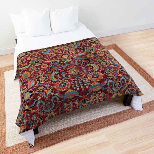 Safavid Isfahan Persian Carpet Print Comforter