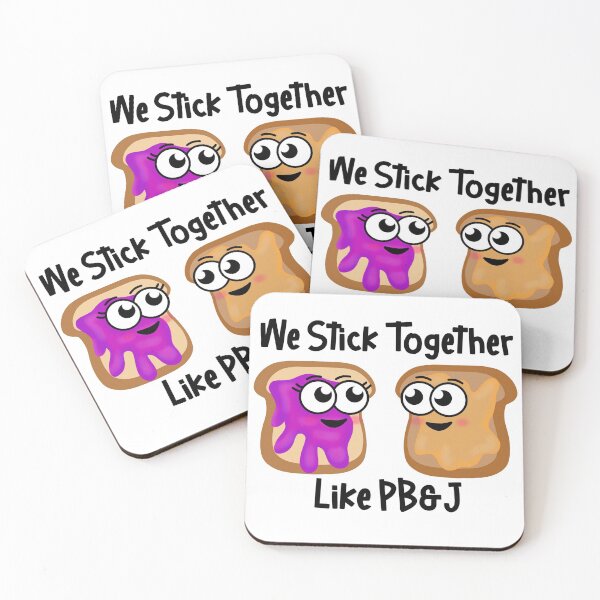 Aperçu de l'œuvre Nous restons ensemble comme PB&J 2 - Jeu de mots de la Saint-Valentin créée et vendue par Moka898.