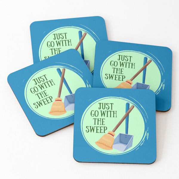 Item preview, Go With the Sweep Funny Housekeeping Lady designed and sold by SavvyCleaner.