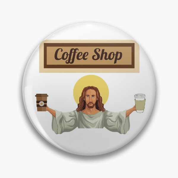 Item preview, Who's ready for a coffee -  Funny Jesus at the Coffee Shop designed and sold by Irelene.