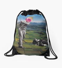 Back to the ground Drawstring Bag