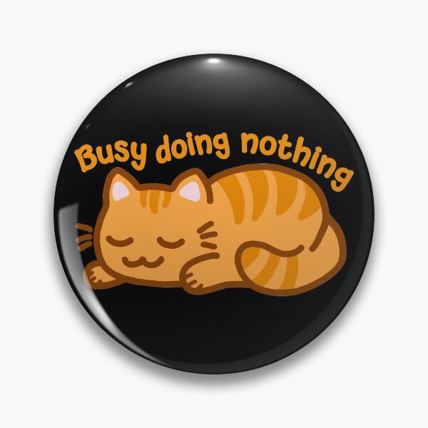 Item preview, Busy Doing Nothing Cat (Orange for Dark 1) designed and sold by MinaMonsterMash.