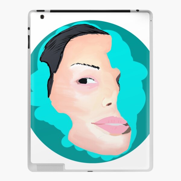 Moody face a girl in face painting iPad Skin