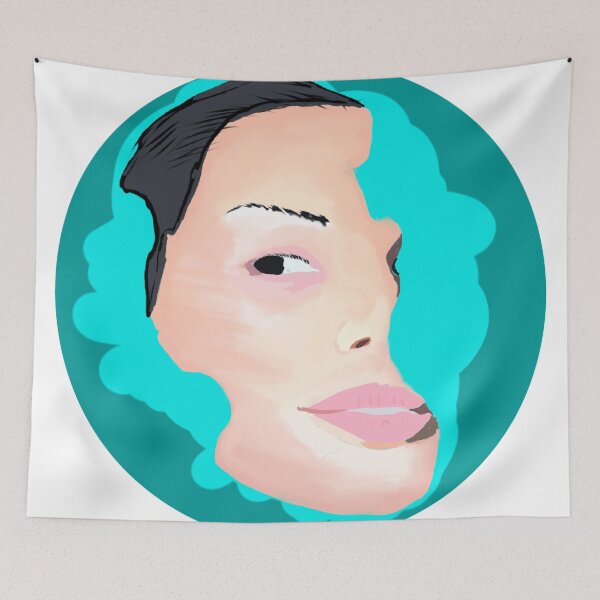 Item preview, Moody face a girl in face painting designed and sold by chrstdnl.