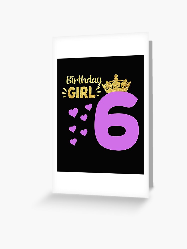 Poster for Sale avec l'œuvre « Joyeux anniversaire princesse girly rose  avec couronne 6 ans » de l'artiste binly123