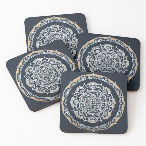 Item preview,  Brown mandala. Golden mandala. Beautiful simple mandala. Square designed and sold by soniaaseguin.