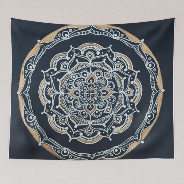 Item preview,  Brown mandala. Golden mandala. Beautiful simple mandala. Square designed and sold by soniaaseguin.