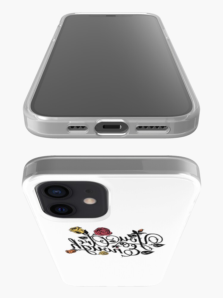 Alternate view of Roses & Thorns "You Are Enough" Reverse Mirror/Reflection Message iPhone Case & Cover
