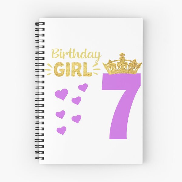 Item preview, Happy Birthday Girly Princess Pink with Crown 7 years old  designed and sold by binly123.