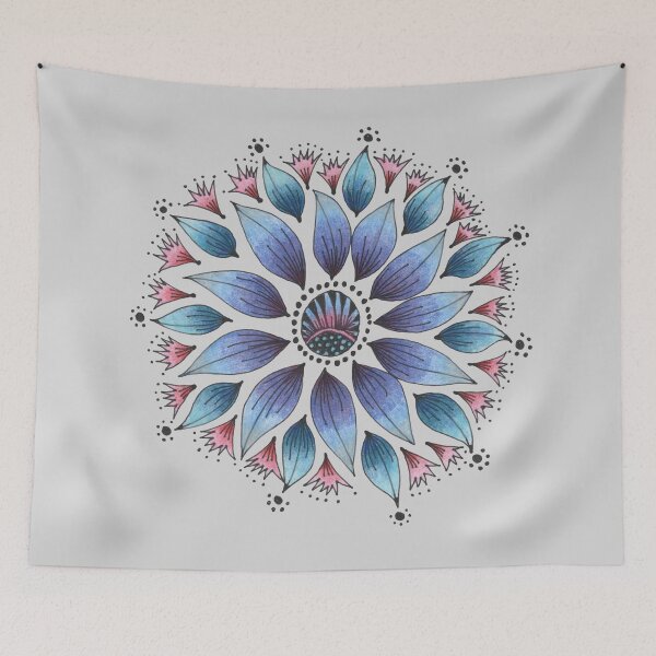 Item preview, Gray mandala. Circle mandala. Flower mandala. Mandala decor designed and sold by soniaaseguin.