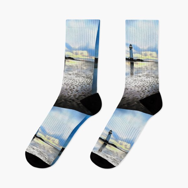 Item preview, Point of Ayr Lighthouse (Painting) designed and sold by cmphotographs.