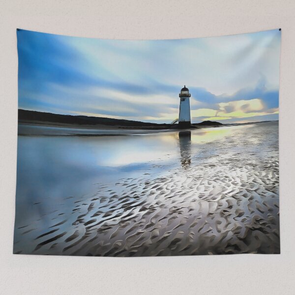 Item preview, Point of Ayr Lighthouse (Painting) designed and sold by cmphotographs.