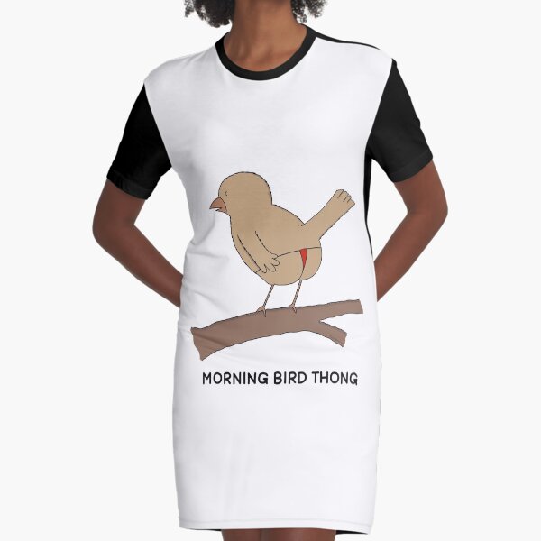 Bird Thong Graphic T-Shirt Dress