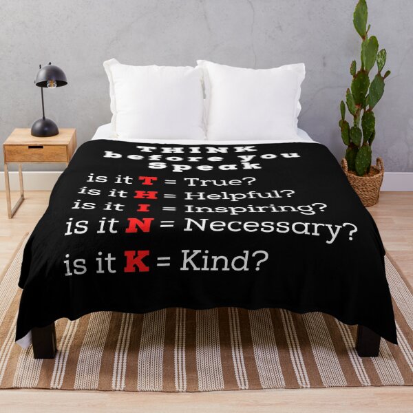 Item preview, Think before you speak- true helpful inspiring necessary kind designed and sold by TrendingTees4u.