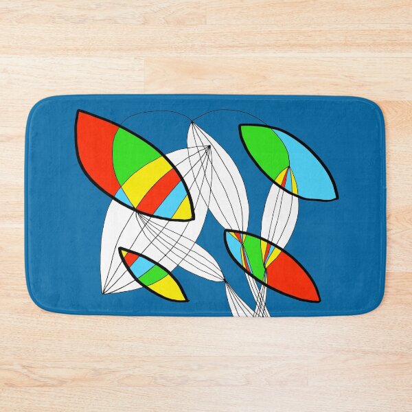 Item preview, Organic objects - 4 colors on Blue Board designed and sold by Istvan Ocztos.