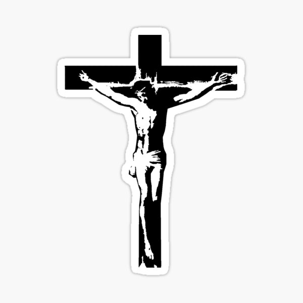 JESUS CROSS Vinyl Decal Sticker Crucifix Religious God Jesus