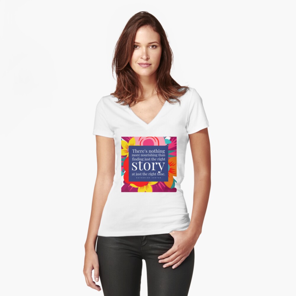 Item preview, Fitted V-Neck T-Shirt designed and sold by KatherineCenter.