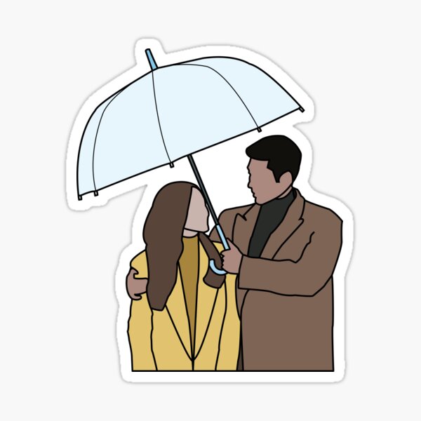 Artikel-Vorschau von Bruchlandung auf dir – Ri Jung Hyuk und Yoon Se-Ri – Hyun Bin und Son Ye-jin – Regenschirmszene, designt und verkauft von AJ-DesignCo.