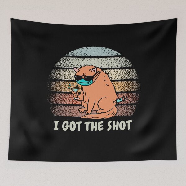 Item preview, I Got The Shot Funny Martini Cat Pro Vaccination designed and sold by Siiiiichfried.