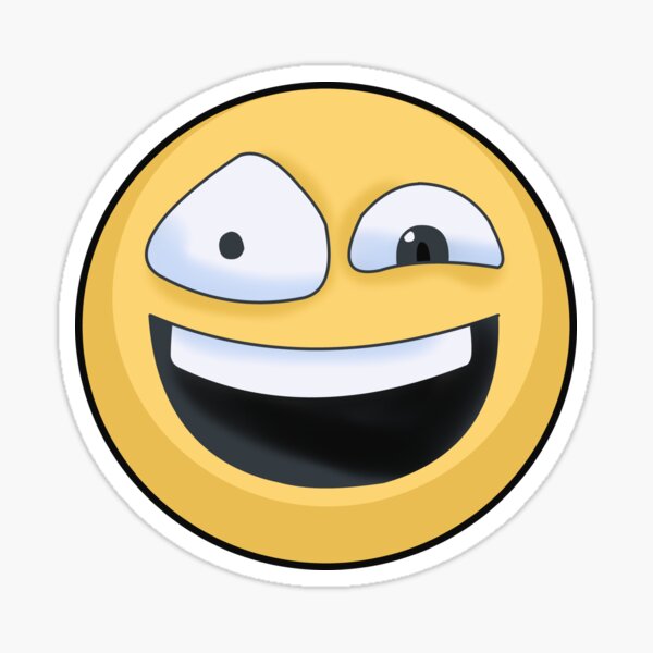 Emoji stickers laughing happy content lol funny cracking  Sticker for Sale  by Ambrose-lilly