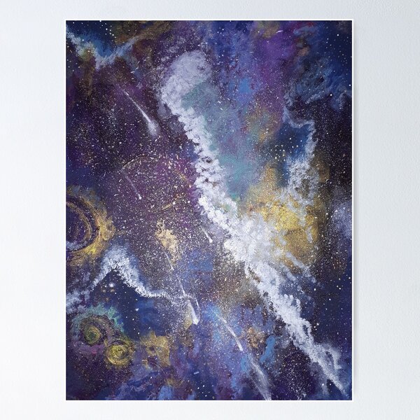 Item preview, Galaxy acrylic painting designed and sold by StefBCreations.