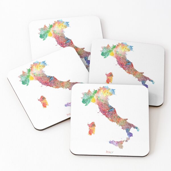 Item preview, Italy Map Watercolor by Zouzounio Art designed and sold by zouzounioart.