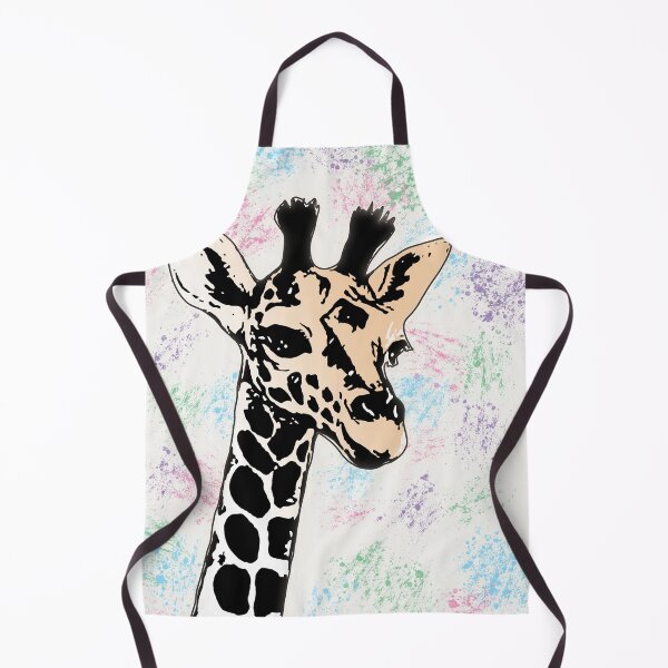 Item preview, Giraffe with paint splats designed and sold by Catherine Milchard.