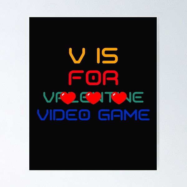 Item preview, V is for video game valentine designed and sold by DARBOL-DESIGN.