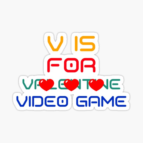 Item preview, V is for video game valentine designed and sold by DARBOL-DESIGN.