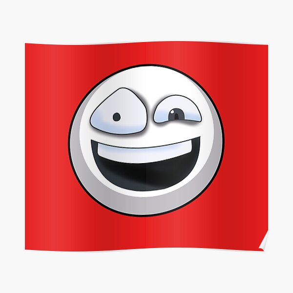 laughing emoji - red Poster