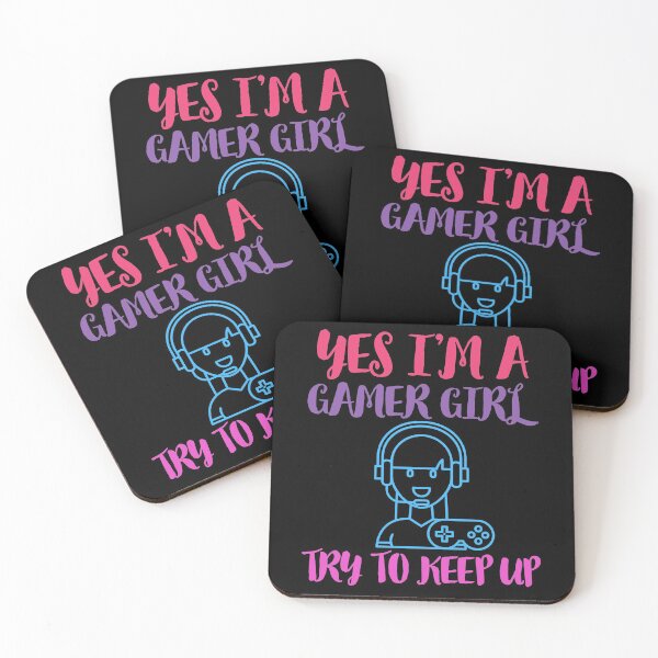 Item preview, YES I'M A GAMER GIRL TRY TO KEEP UP Funny Sarcastic Meme designed and sold by LevelUpMerch.