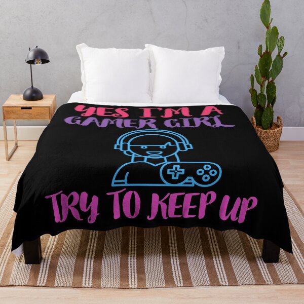Item preview, YES I'M A GAMER GIRL TRY TO KEEP UP Funny Sarcastic Meme designed and sold by LevelUpMerch.