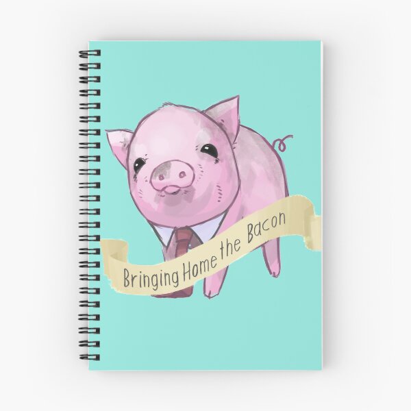 Aperçu de l'œuvre Ramener à la maison le bacon - Illustration de porcelet de dessin animé créée et vendue par stilo29.