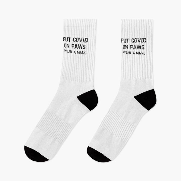 Item preview, Put Covid on Paws Wear A Mask Black Text designed and sold by ClassySassyCats.