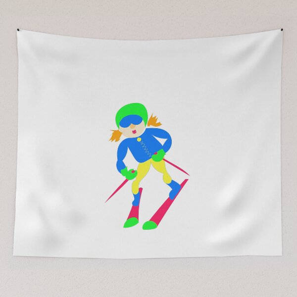 Item preview, Girl skier. Alpine skiing. Slalom in mountains designed and sold by ankatuvo.
