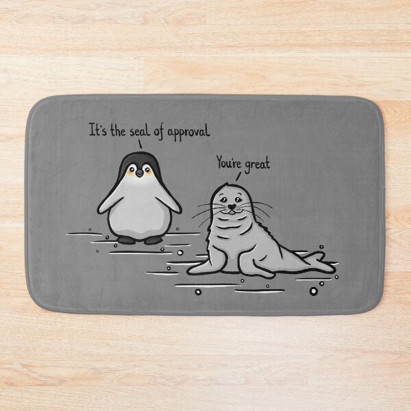 Item preview, The seal of approval and his penguin friend Funny Digital Illustration designed and sold by AlmightyClaire.