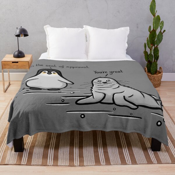 Item preview, The seal of approval and his penguin friend Funny Digital Illustration designed and sold by AlmightyClaire.