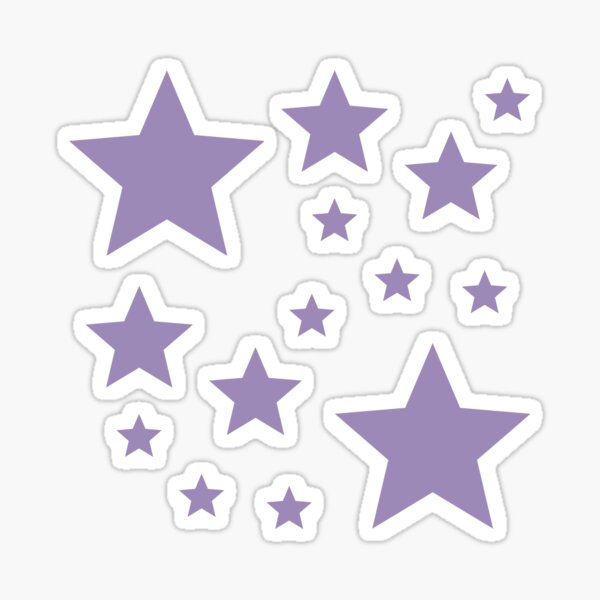 Small Purple Stars Stickers for Sale