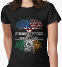 American Grown With Irish Roots Women's Fitted T-Shirt