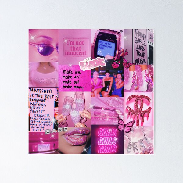 40 PINK BOUJEE BADDIE Collage Aesthetic. Trendy Vogue -  Canada