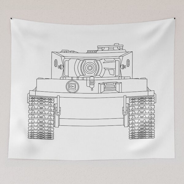 Item preview, Tiger Tank Front View designed and sold by JollyImp.