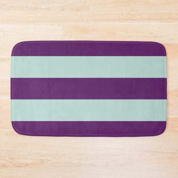 Item preview, Large AUBERGINE and MINT GREEN Horizontal STRIPES designed and sold by RachelMacht.