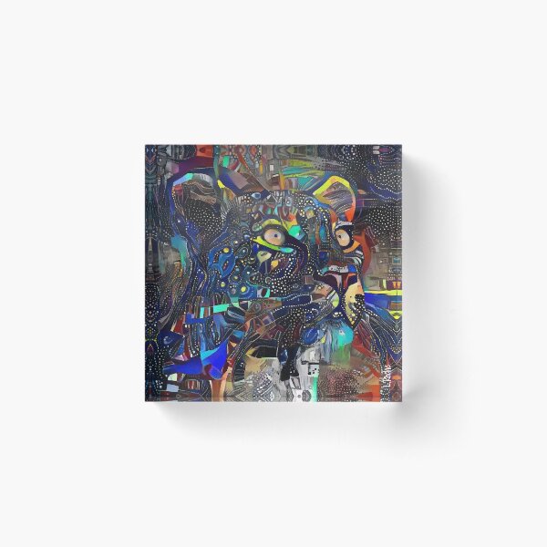 Leo gypsy, leopard, leopardo, wild cat, lea roche paintings Acrylic Block